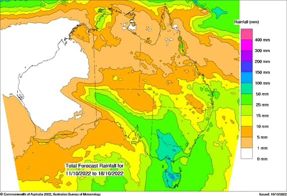 The heaviest falls are expected to be over southern NSW, central Vic and north and west Tas.