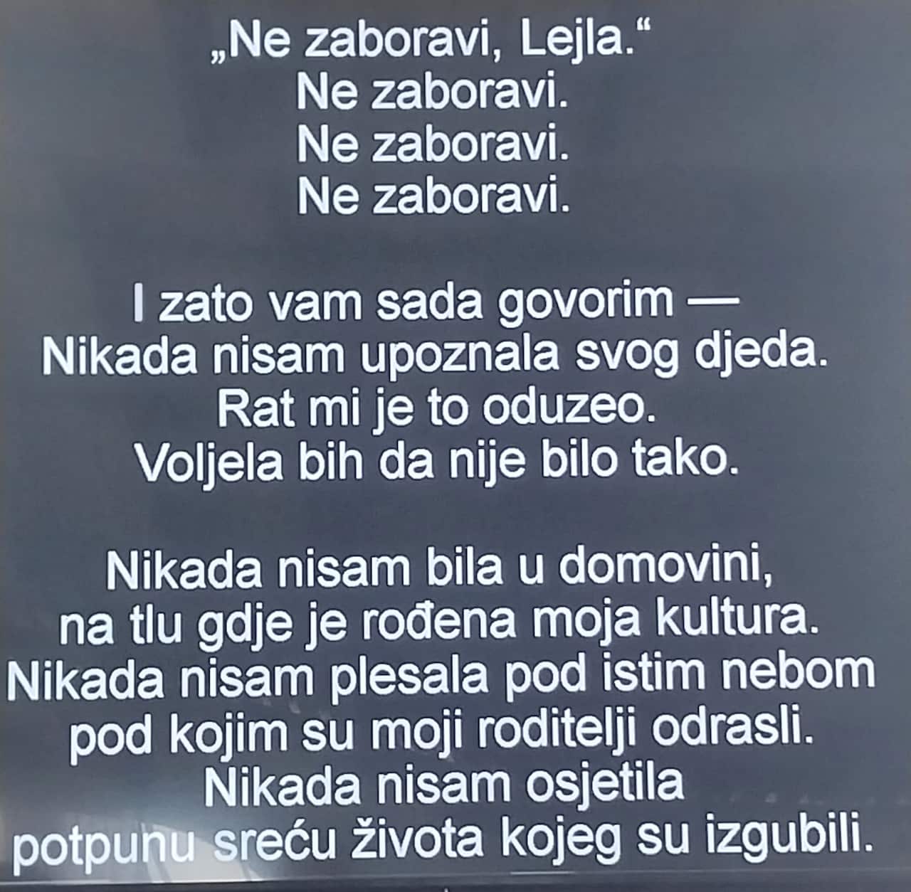 Dio pjesme Lejle Kojic Ne zaboravi.jpg