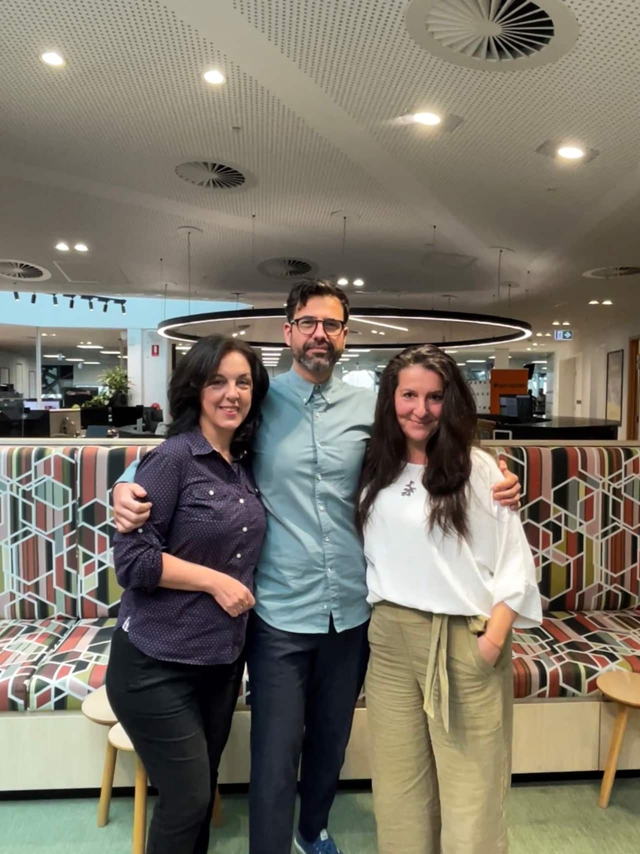 Syrmo Kapoutsi (L), Jeremy Artis, Katerina Poutachidou 
