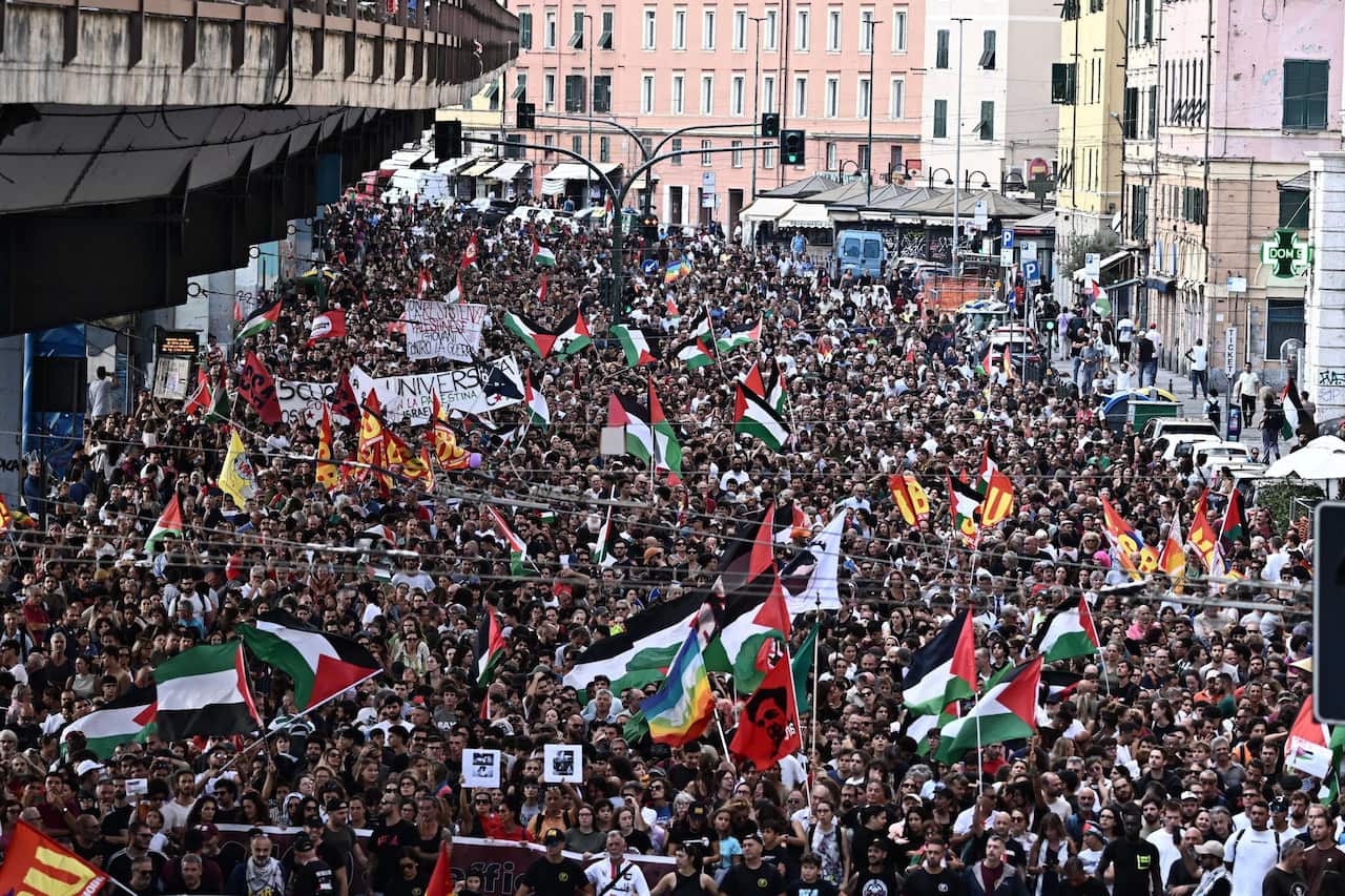 Nationwide strike in Italy in support of the Palestinian people