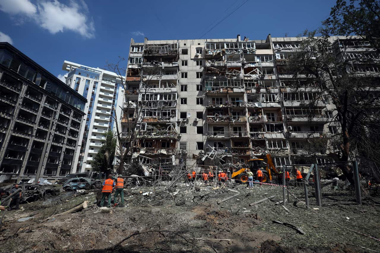 UKRAINE-KIEV-MISSILE STRIKE-AFTERMATH