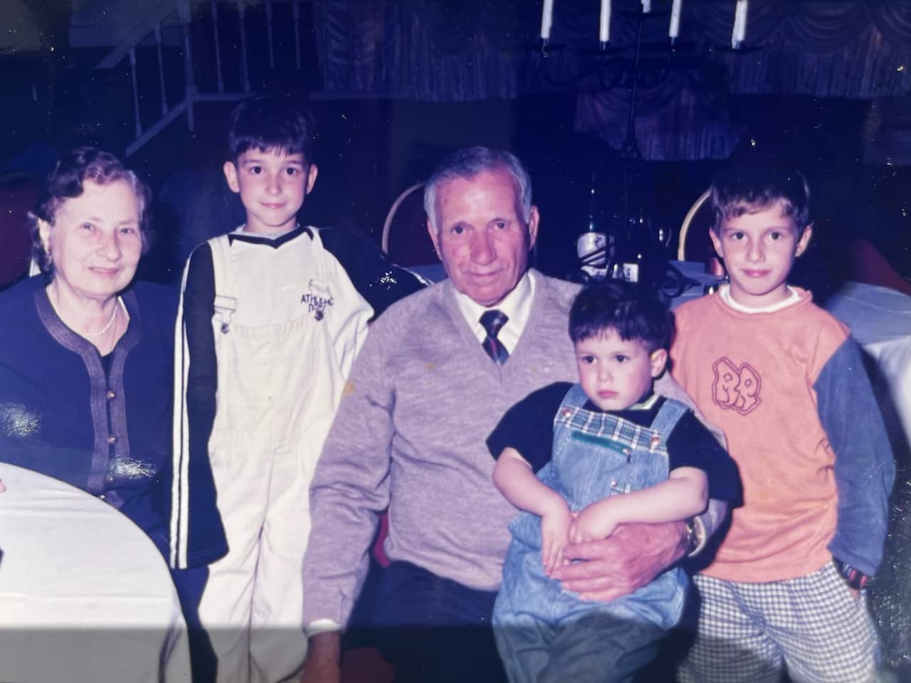 Kate Zapantis-Linardatos, Panagis Frango-Zapantis, with grandchildren Peter Zapantis, Micheal Zapantis and Andrew Giatrakos in Melbourne 