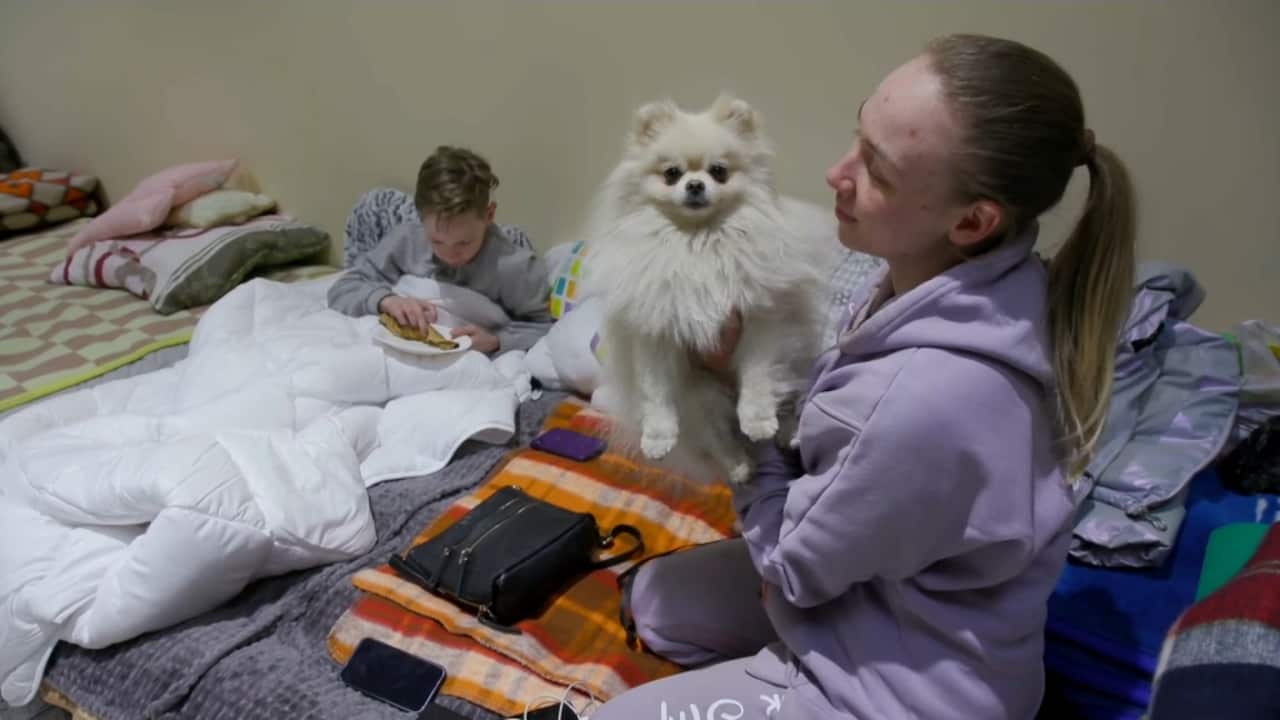 Inside the shopping centre-turned shelter for refugees