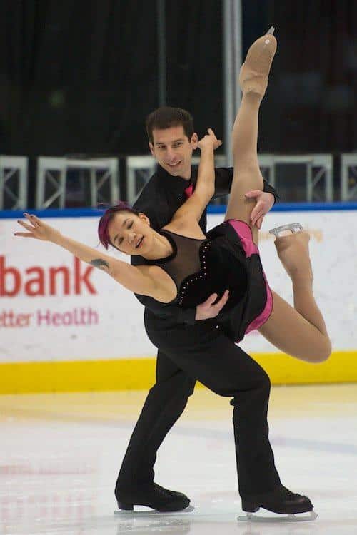 Belinda Hadiwidjaja competing in ice figure skating representing Indonesia in the mid-1990s.