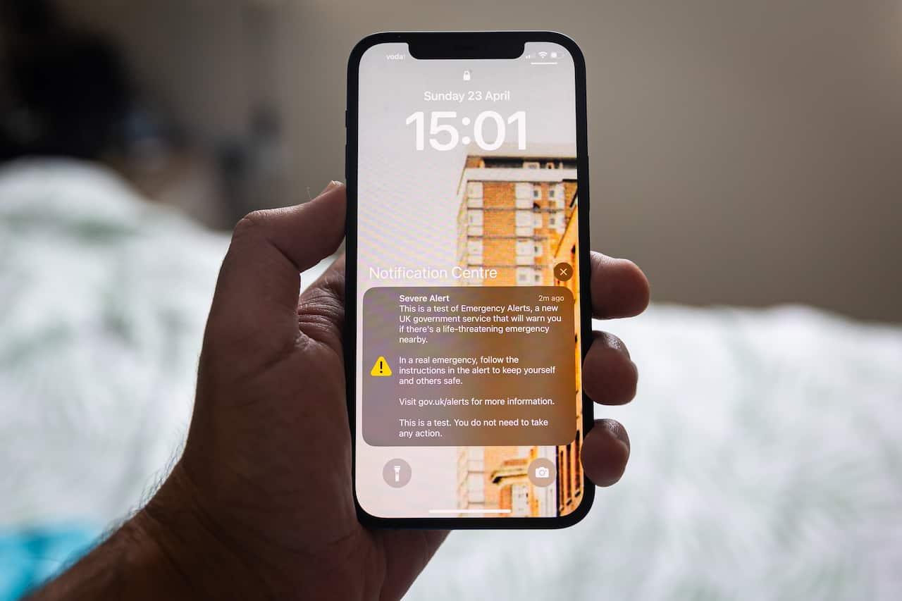 UK Government Tests Electronic Emergency Alert in London, UK - 23 Apr 2023