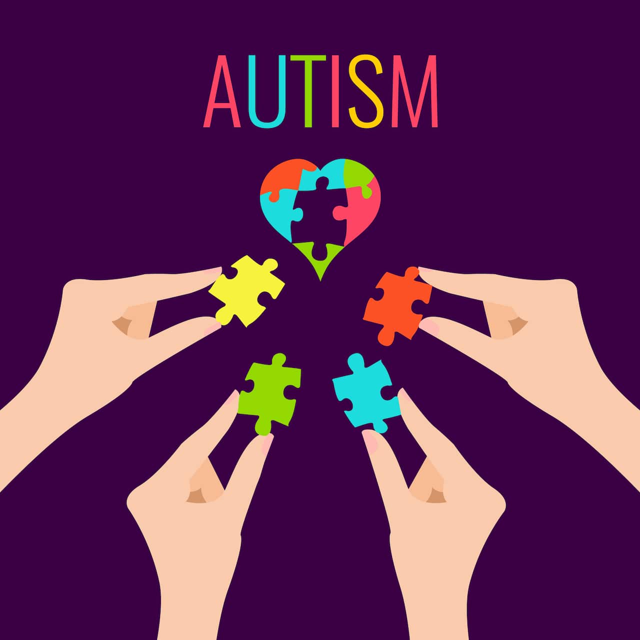 Autism spectrum disorder, conceptual illustration