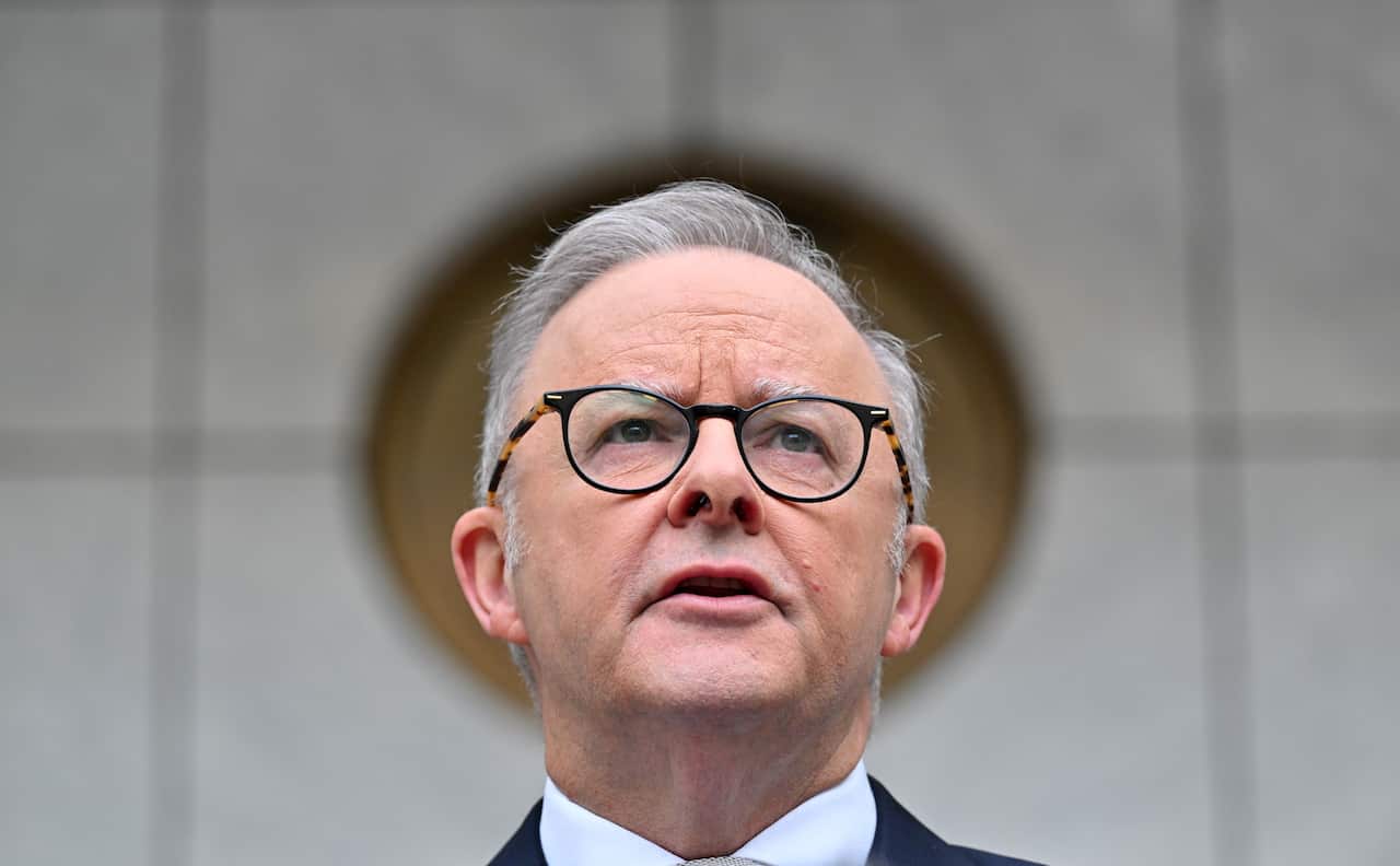 A close-up of Anthony Albanese.