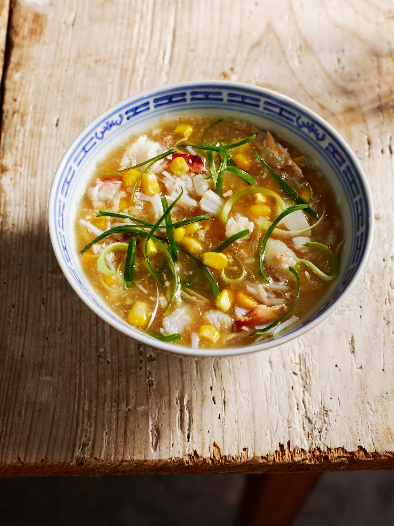 Crab and sweetcorn soup