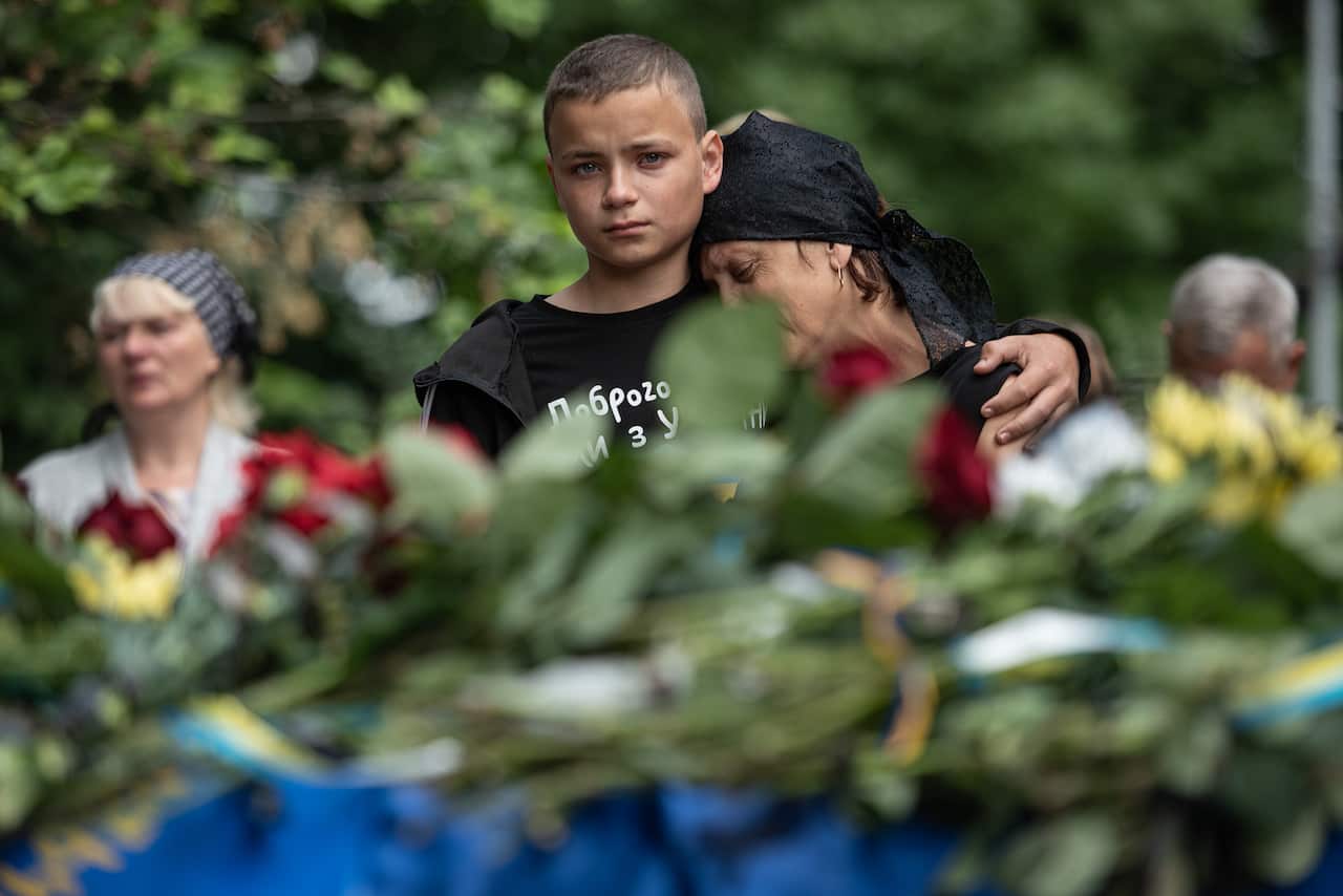 Funeral Held In Kyiv For Ukrainian Serviceman Killed In Donbas Region