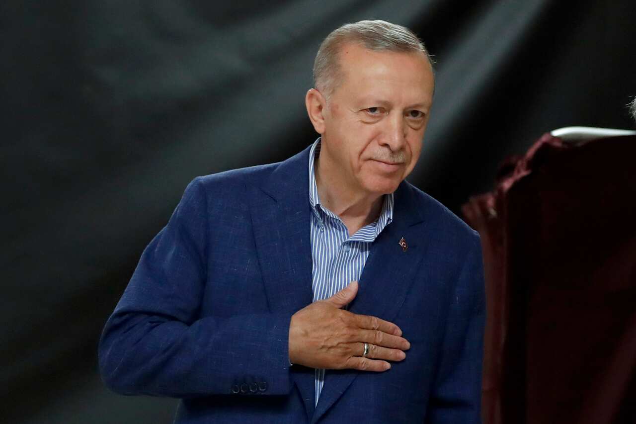 Turkish President Recep Tayyip Erdogan in a suit