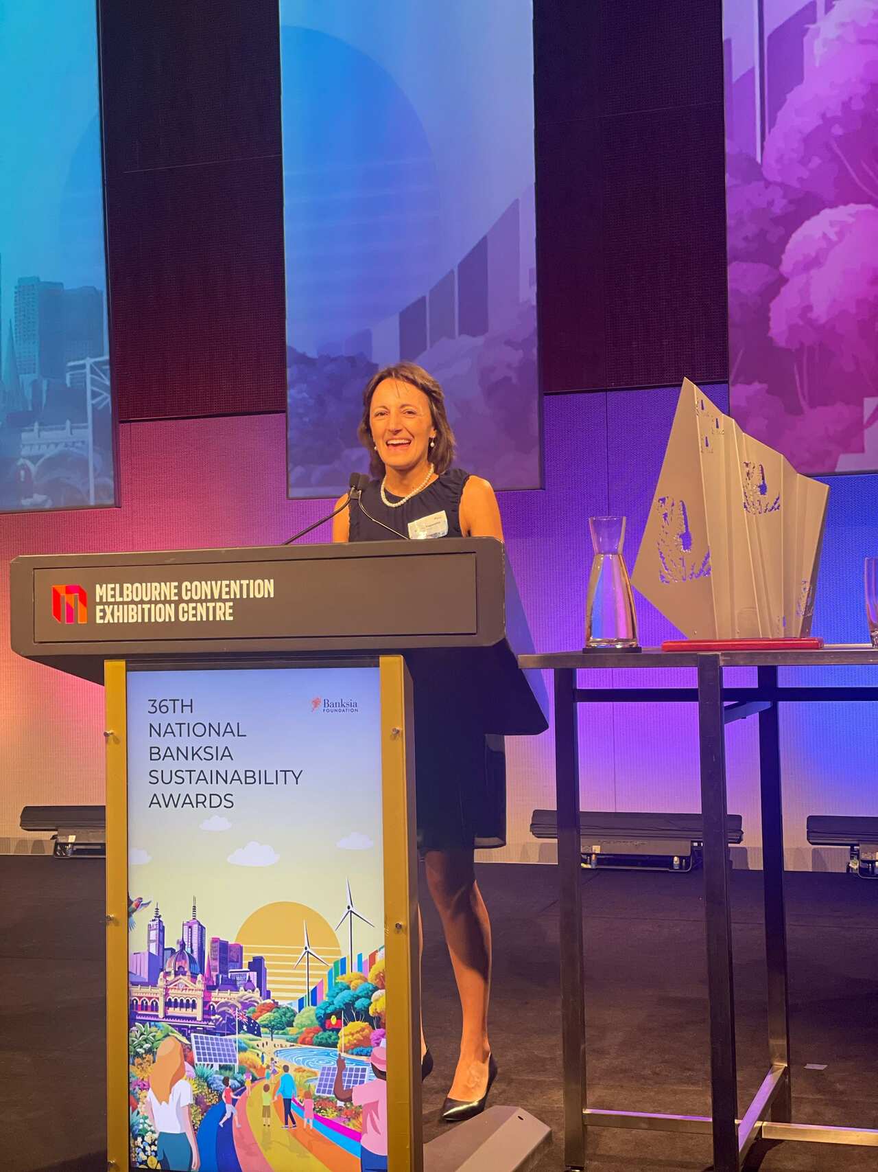 Simona Paganetto alla consegna del premio People's Choice.