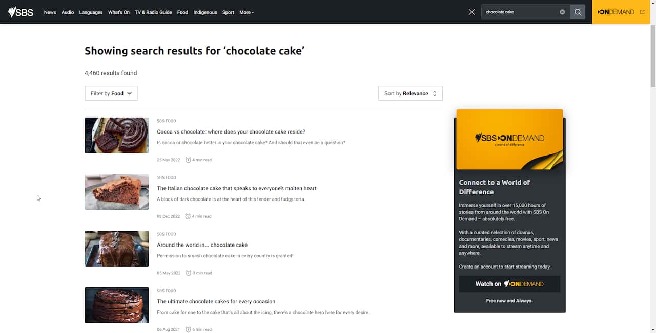 Chocolate cake search results.png