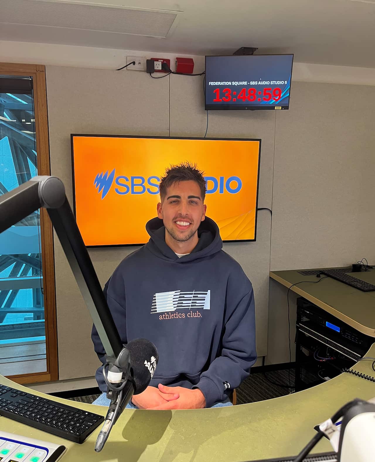 Alexander Gerasimidis at Melbourne's SBS Studios, May 2026 