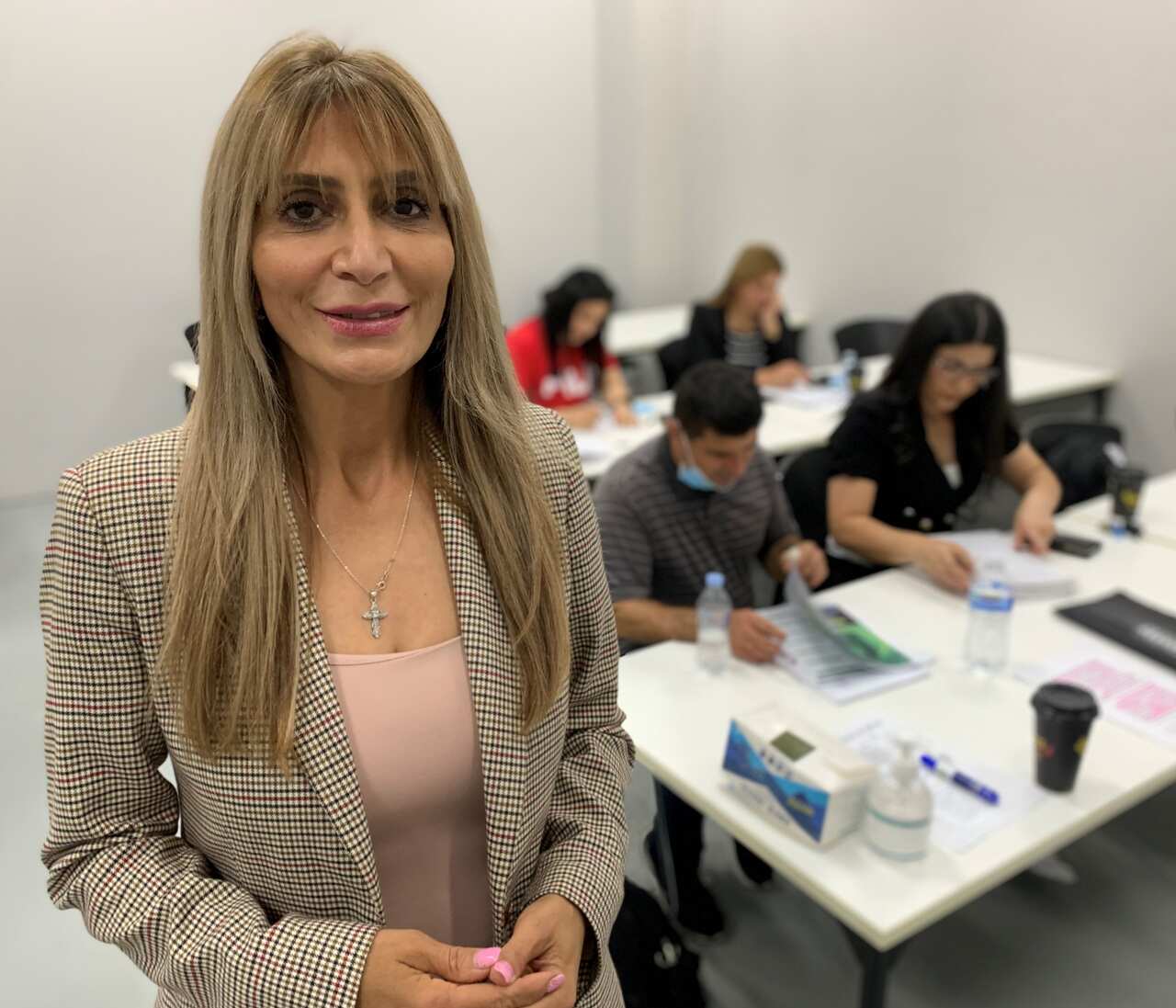 Bushra Francis in the classroom  