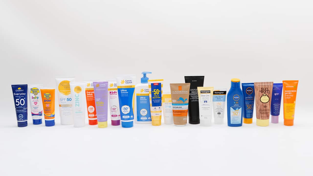 A line of sunscreen products