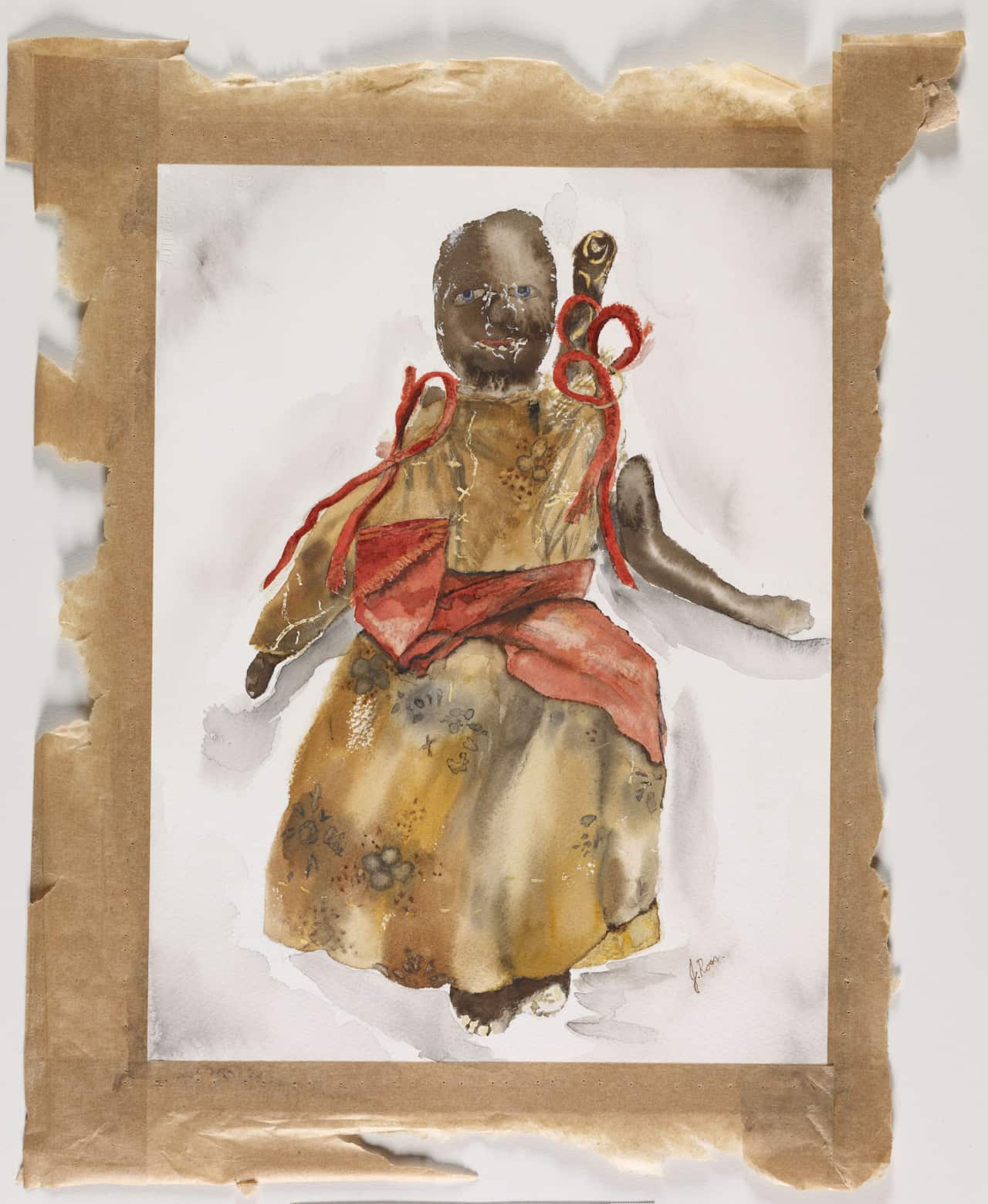 A painting of a doll
