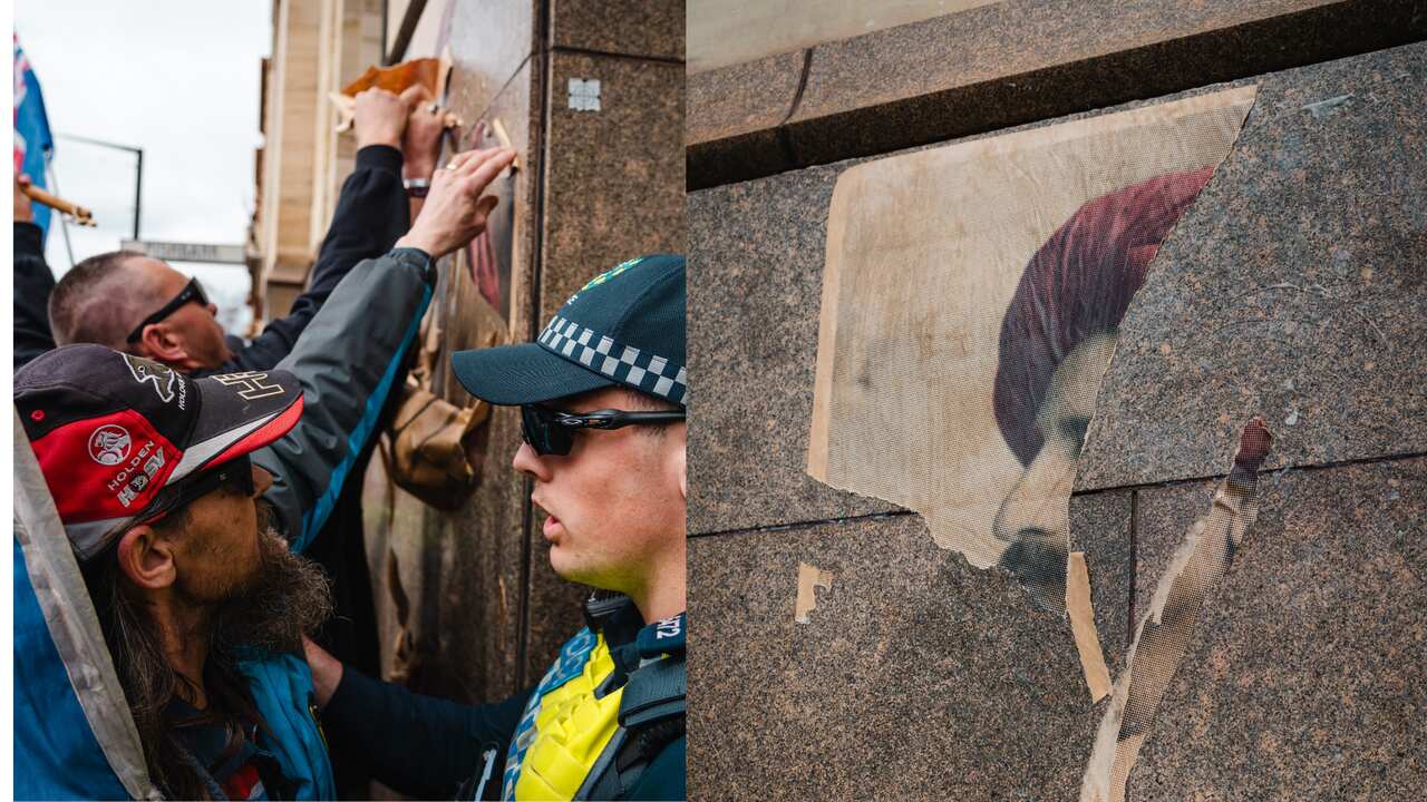 Peter Drew art torn down 