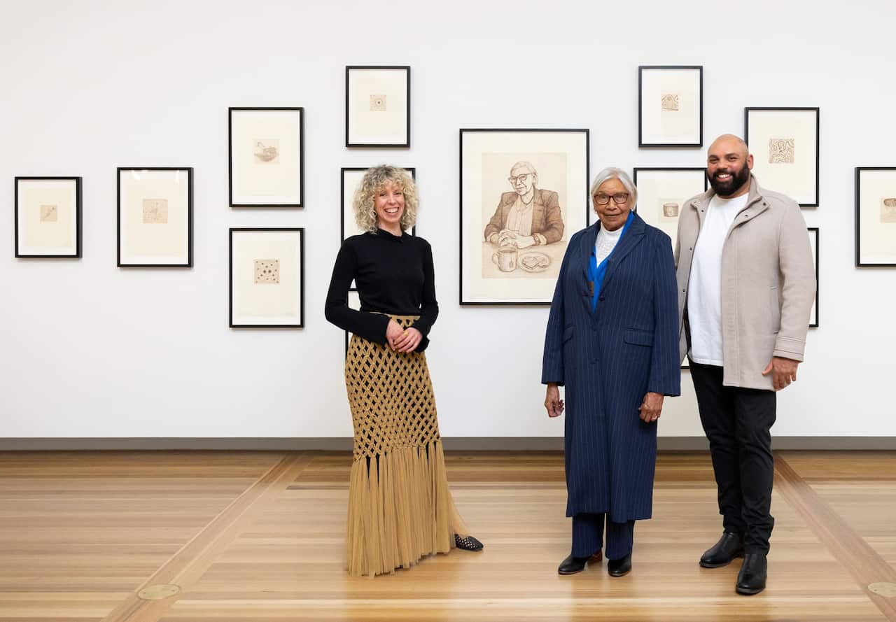 NPG Director, Bree Pickering, Aunty Beryl Van-Oploo OAM and artist Dennis Golding.jpg