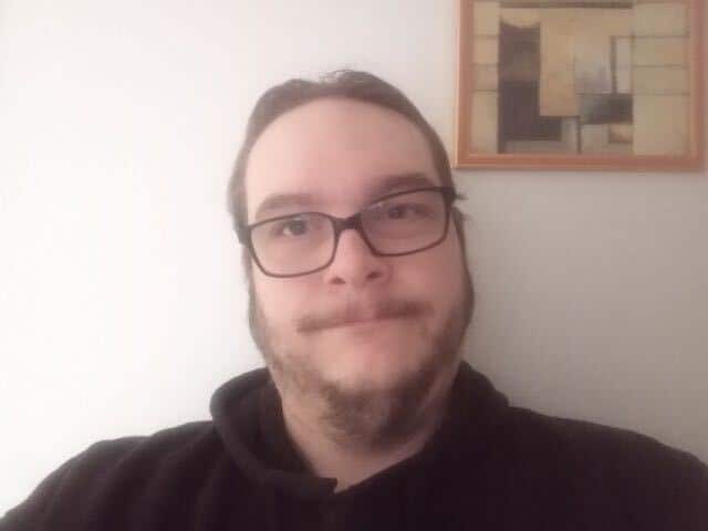 A man wearing glasses