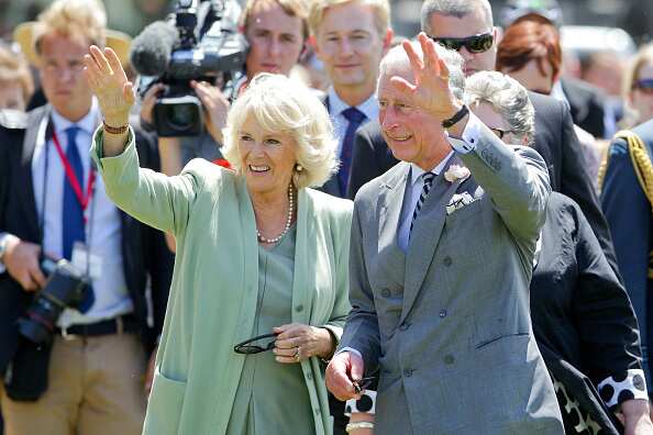 Camilla (left) and Charles wave to crowds during a trip to New Zealand in 2012.