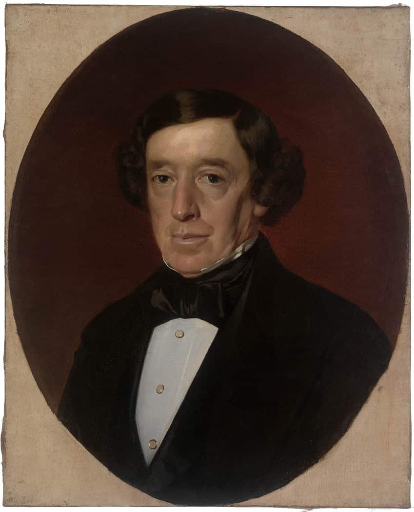 A contemporary portrait of George robinson in typical 19th century english dress