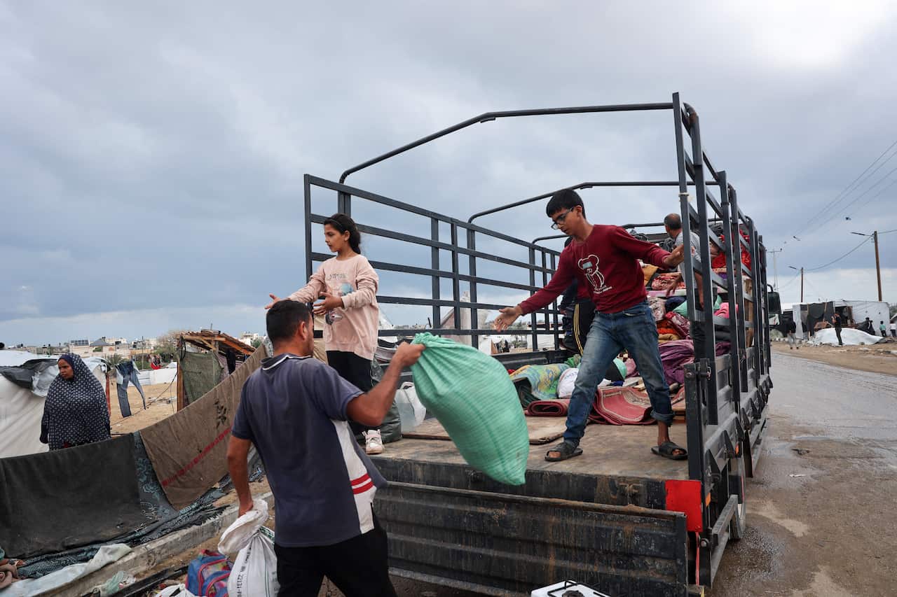 People fleeing Rafah