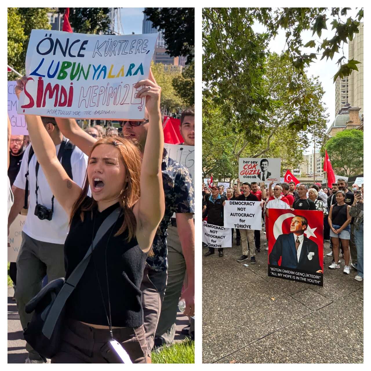 Melbourne and Sydney Turkish protests