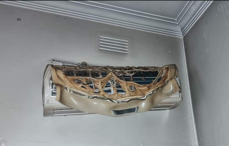 A melted airconditioner.