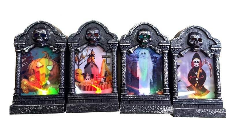 Halloween light-up tombstone