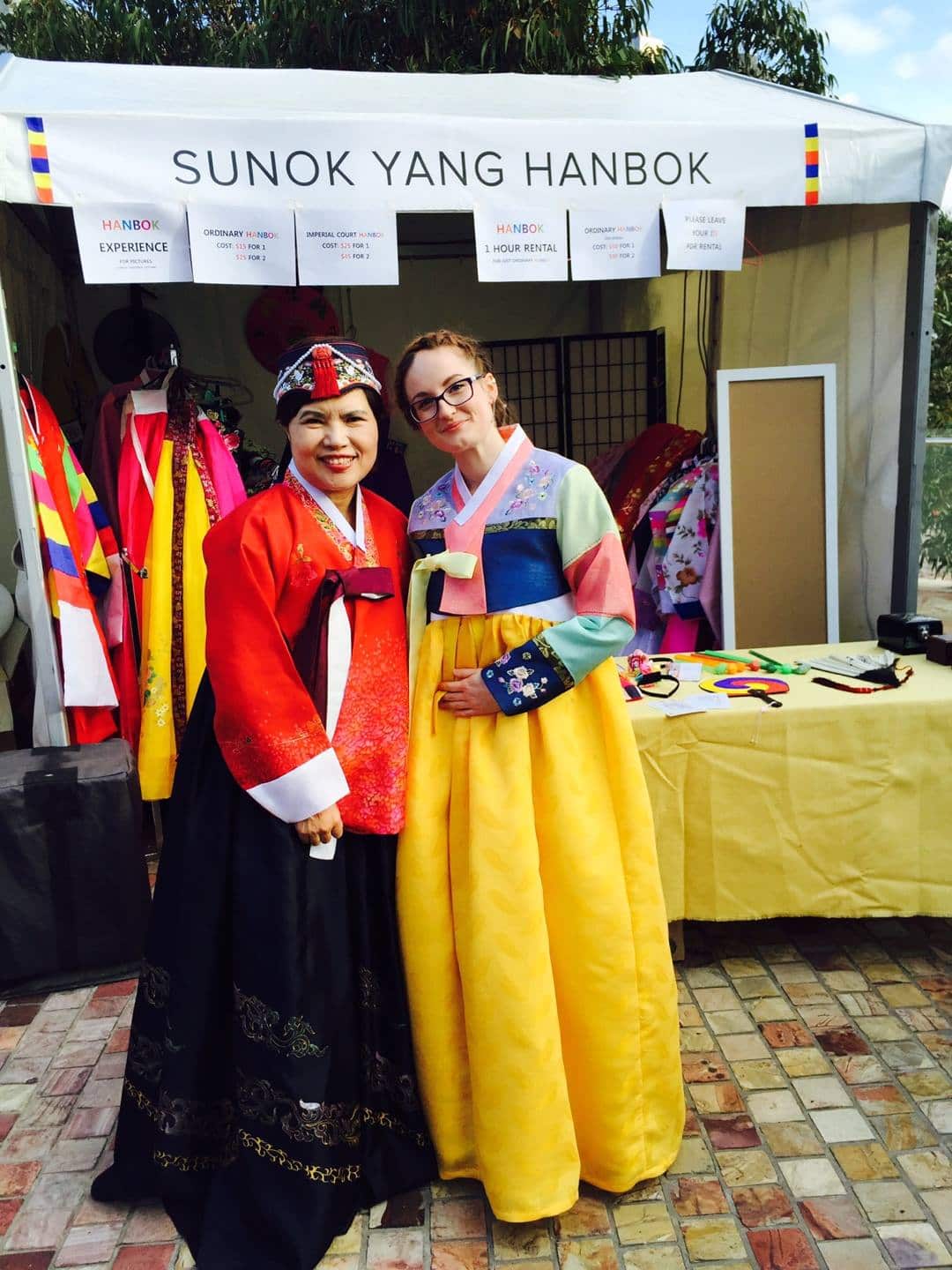 Two women in traditional dress