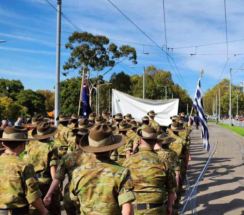 2023 Anzac Day, St Kilda Street, Melbourne