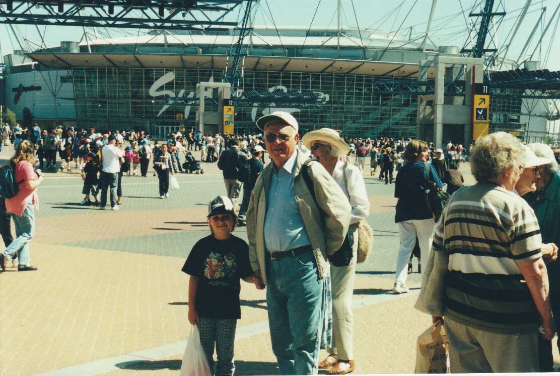 An older man and a young girl in Sydney