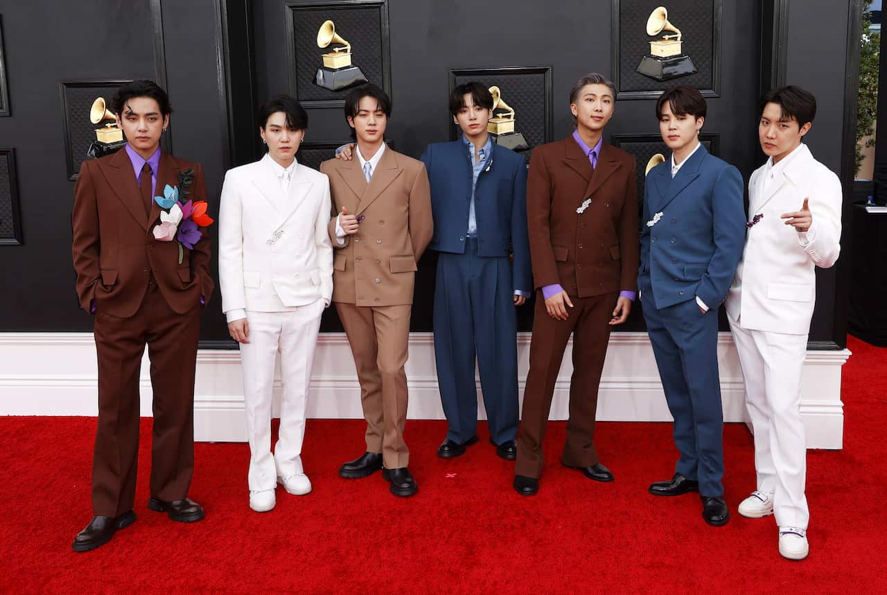 BTS at the Grammys 2022