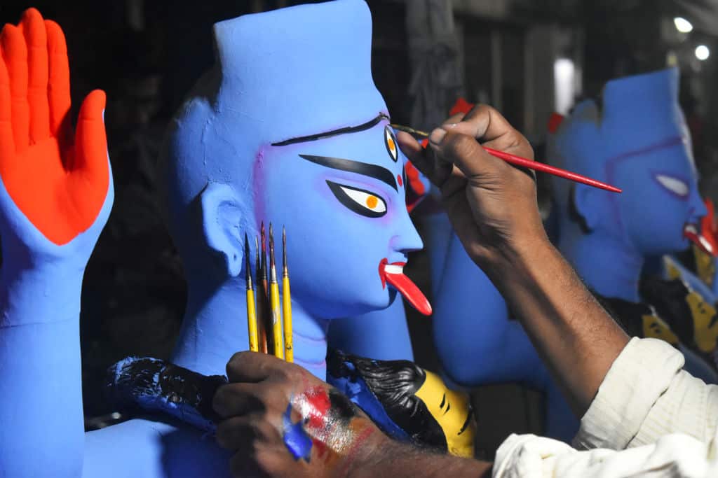 Kali Puja Festival Preparation In Kolkata, India