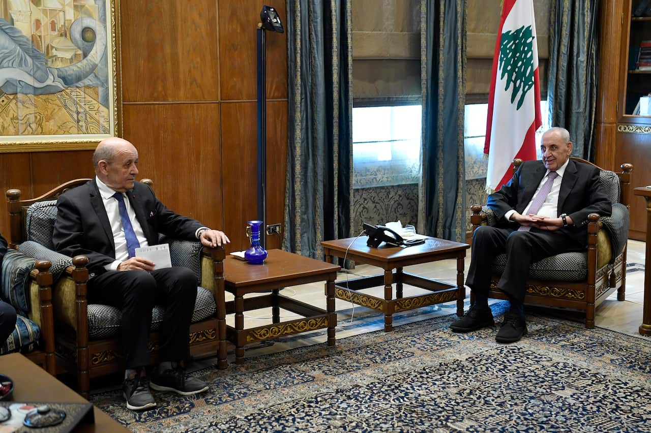 France’s special envoy to Lebanon Jean-Yves Le Drian visits Lebanon
