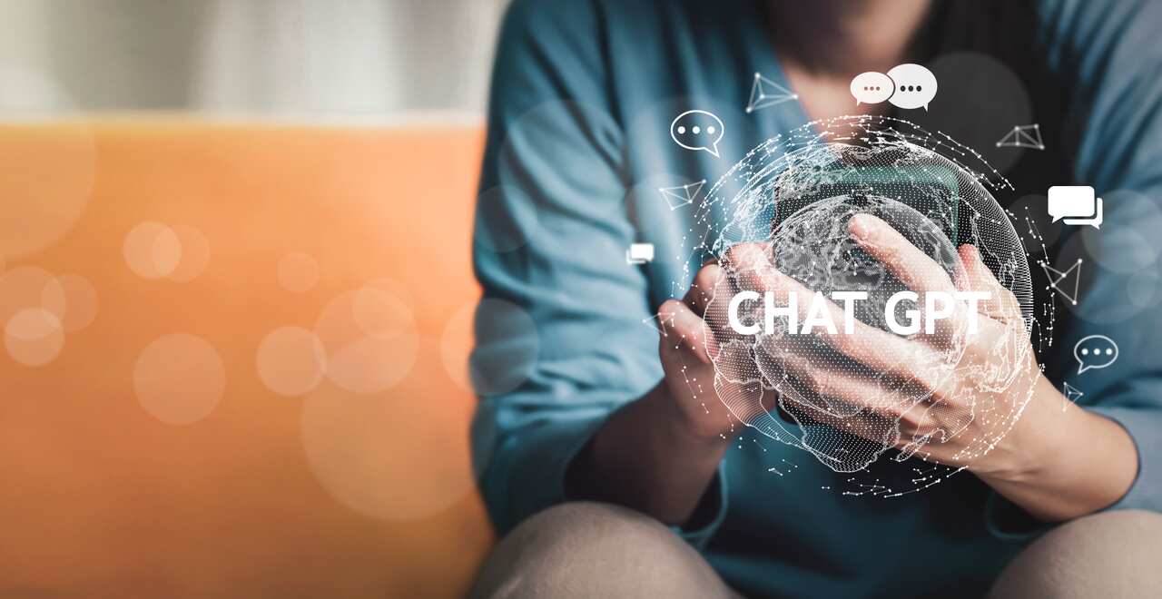 System Artificial intelligence chatbot , Business woman using Smartphone With ChatGPT Chat Bot AI , Technology smart robot Ai Chat GPT application software , robot application Chat GPT