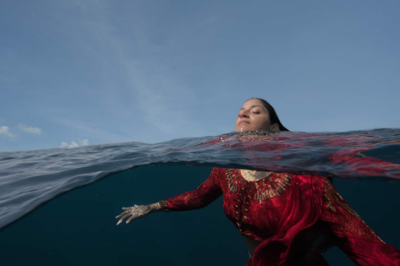 Image from Parvyn's new work, Maujuda. Courtesy of Harry Webber.
