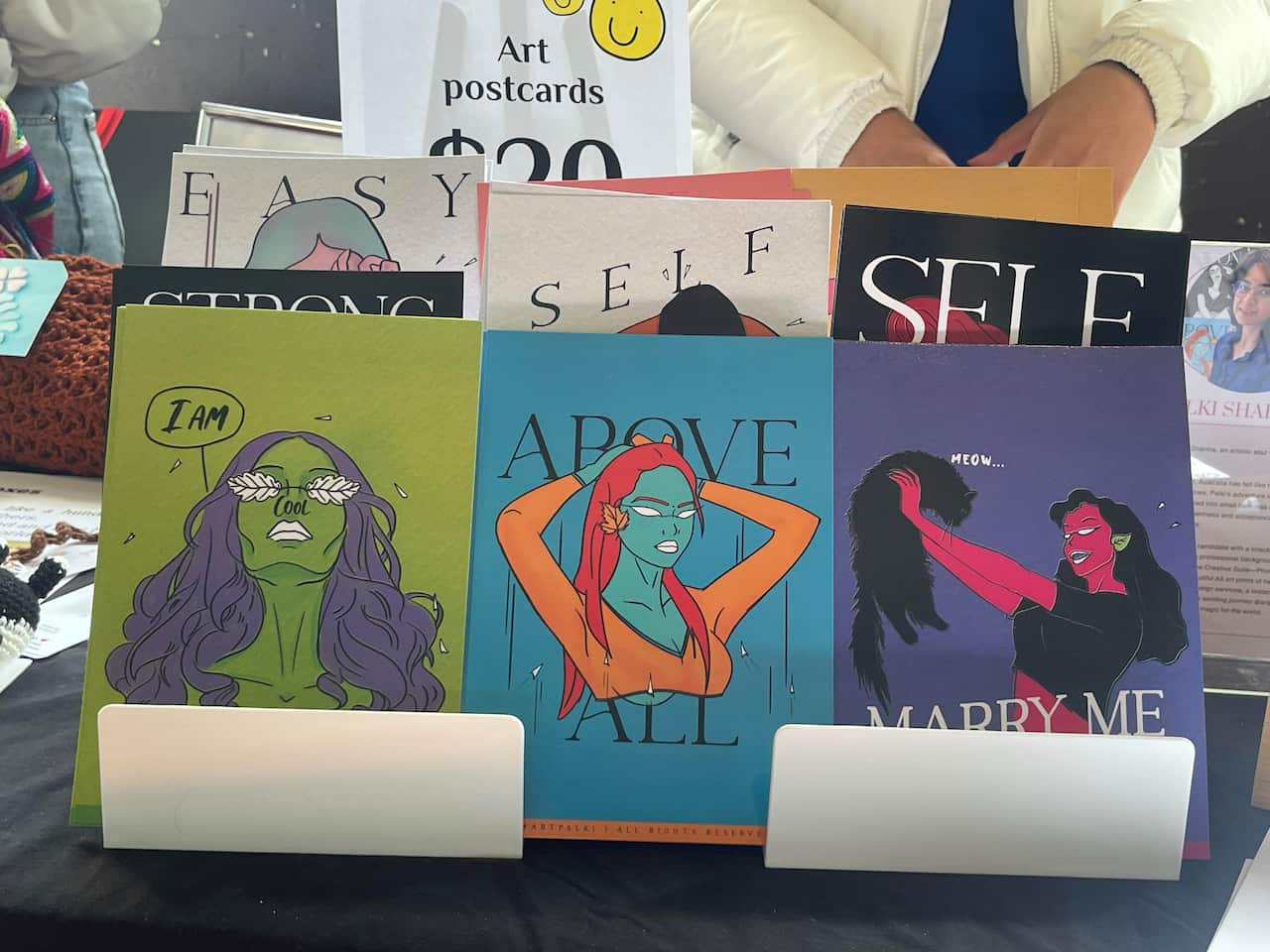 One of the products of a SisterWorks volunteer who wanted to hone her graphic design skills and make it profitable