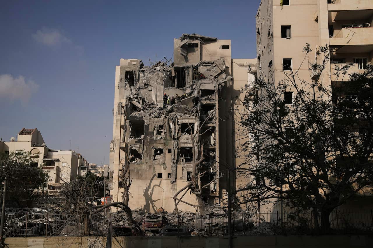  A destroyed building.