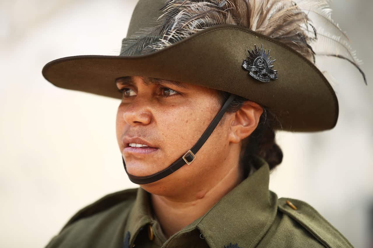 Indigenous Australians Honoured On Anzac Day At Coloured Diggers March