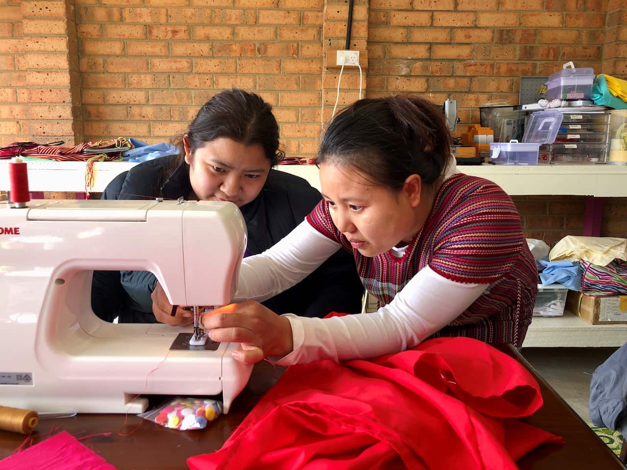 Karen women sewing class