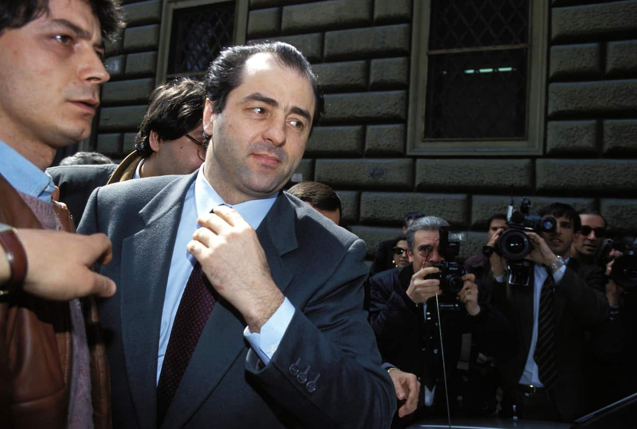 Former anti-corruption judge Antonio di Pietro in Rome, Italy on April 07, 1993.