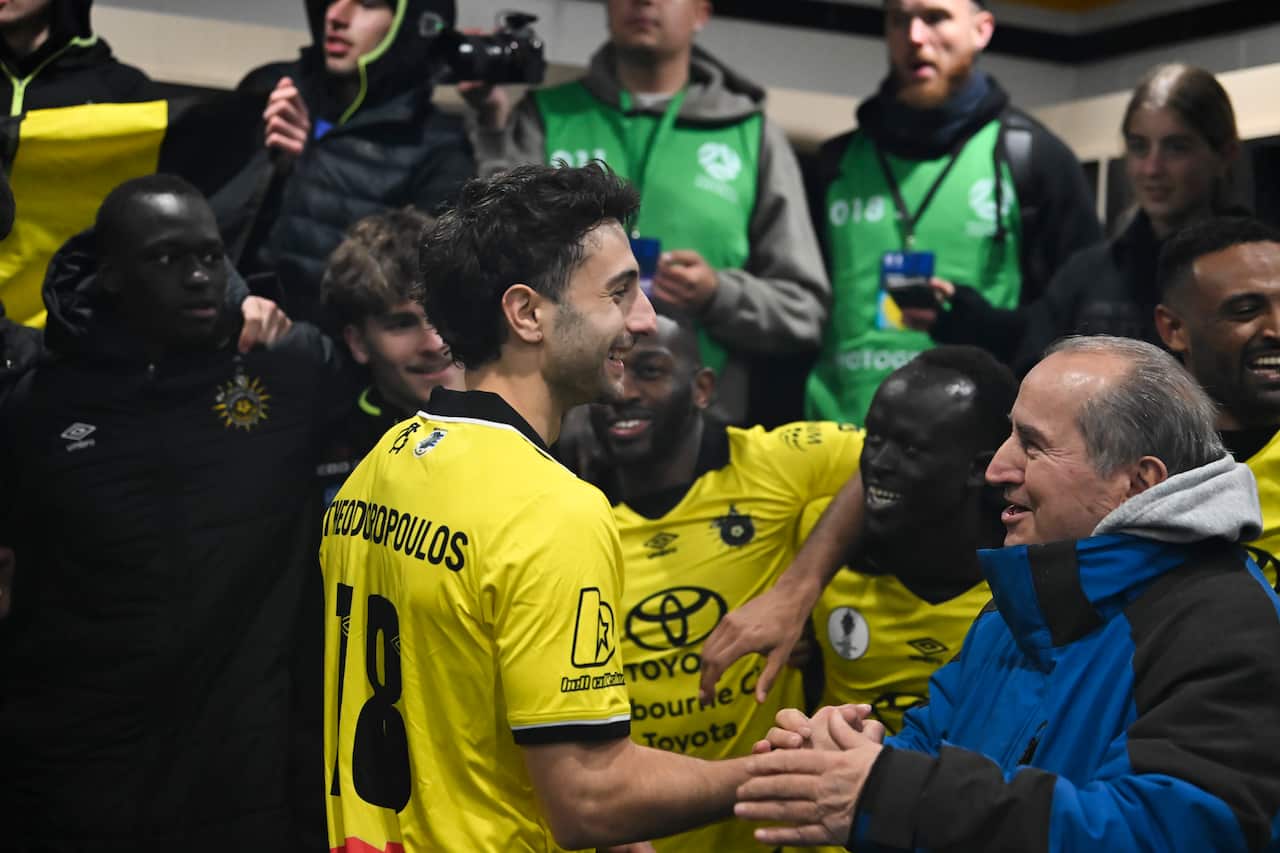 AUS: HAHN Australia Cup 2025, Quarter Final, Heidelberg United FC v Wellington Phoenix FC, Olympic Village, Heidelberg West, Victoria, Australia on August 19  2025.
