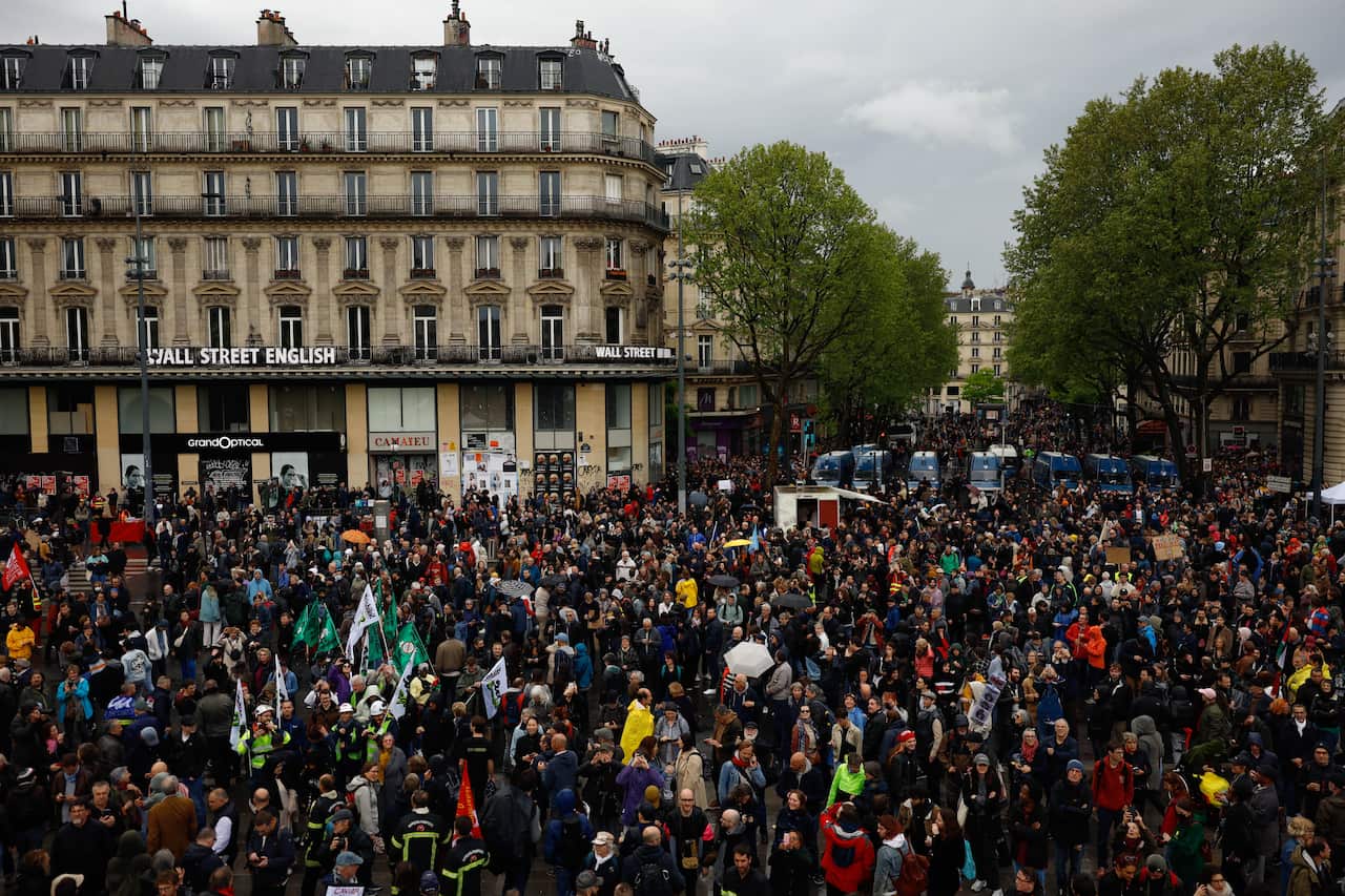 May Day Protests In Paris Amid Continued Outrage Over Pension Reform