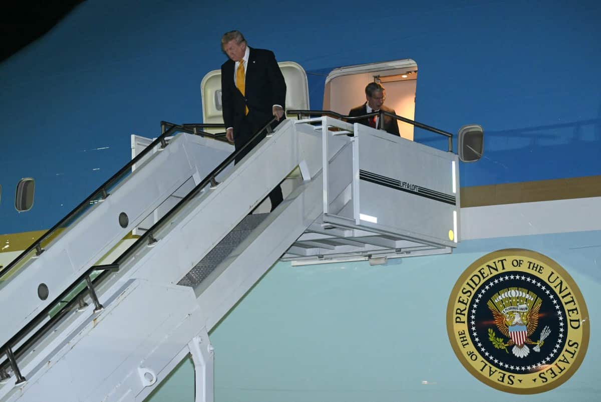 US President Trump Returns From NATO Summit In Turkey