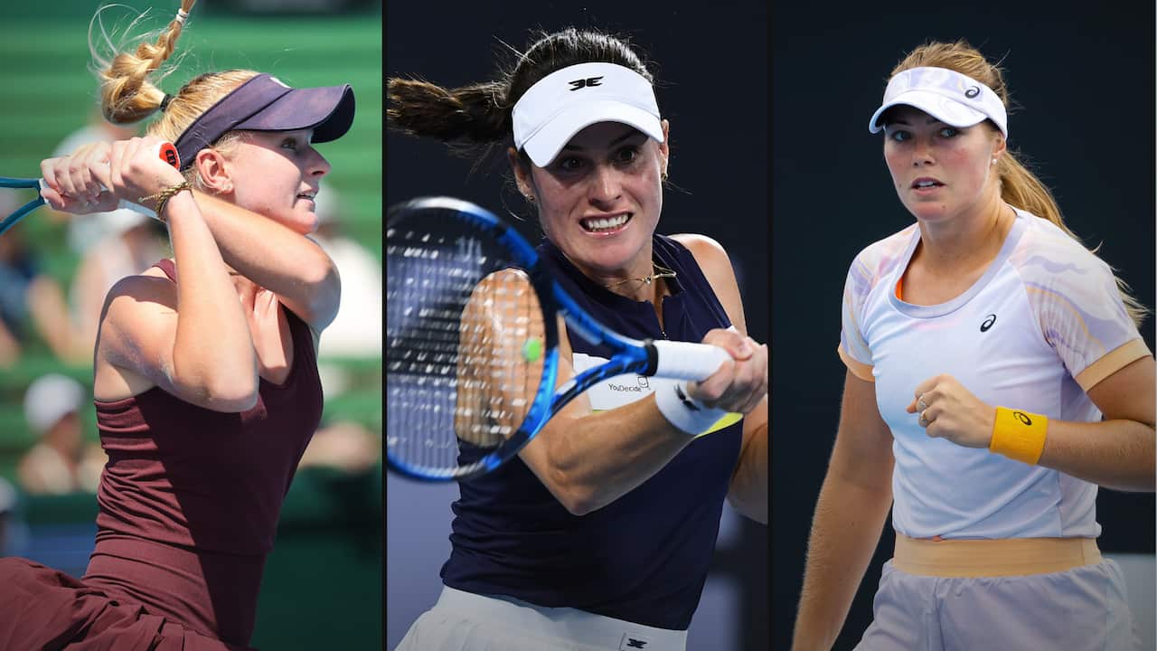 Australian women tennis players - Taylah preston, Kimberly Birrell and Olivia Gadecki