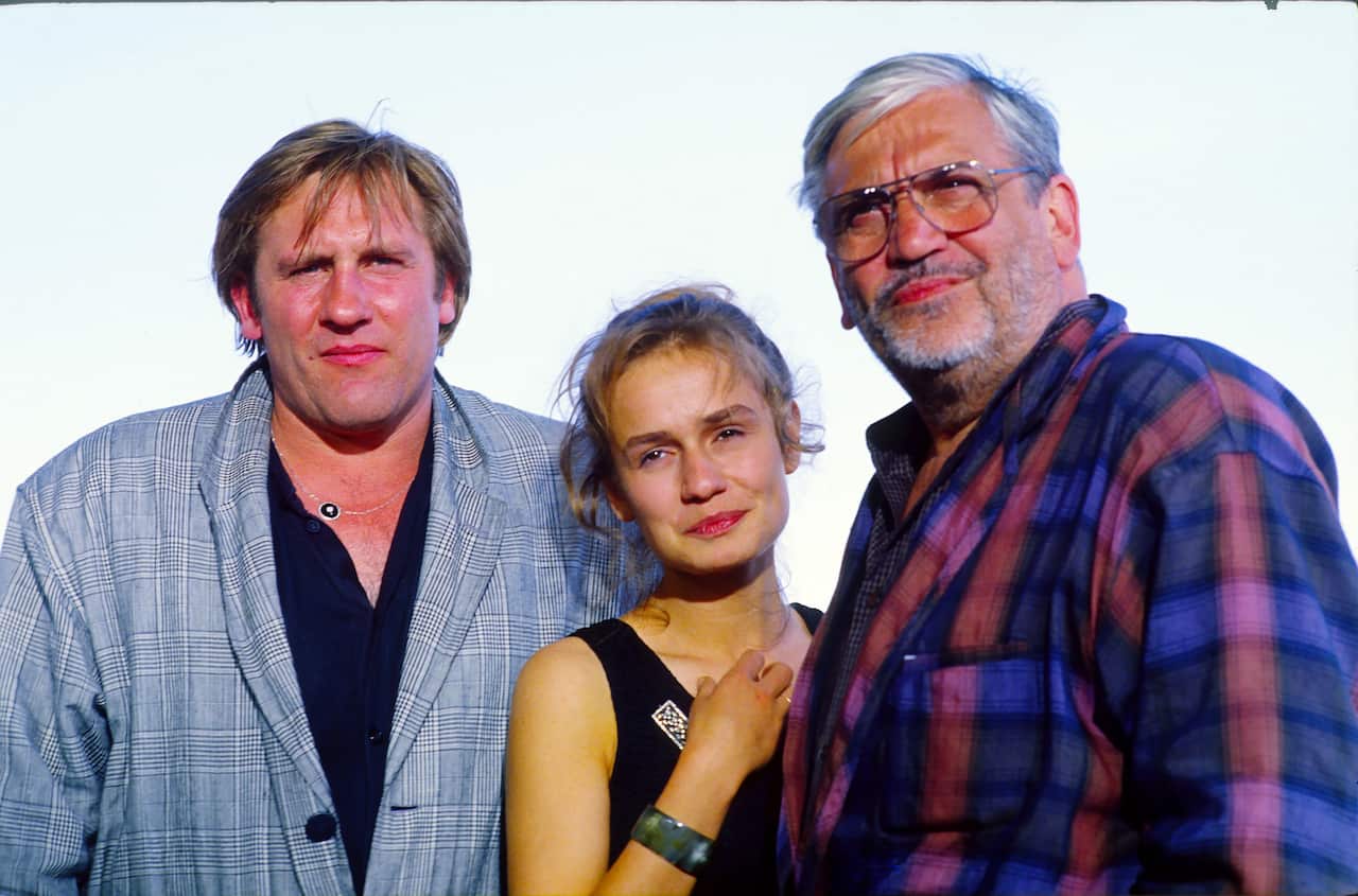  Gerard Depardieu, Sandrine Bonnaire and Maurice Pialat 