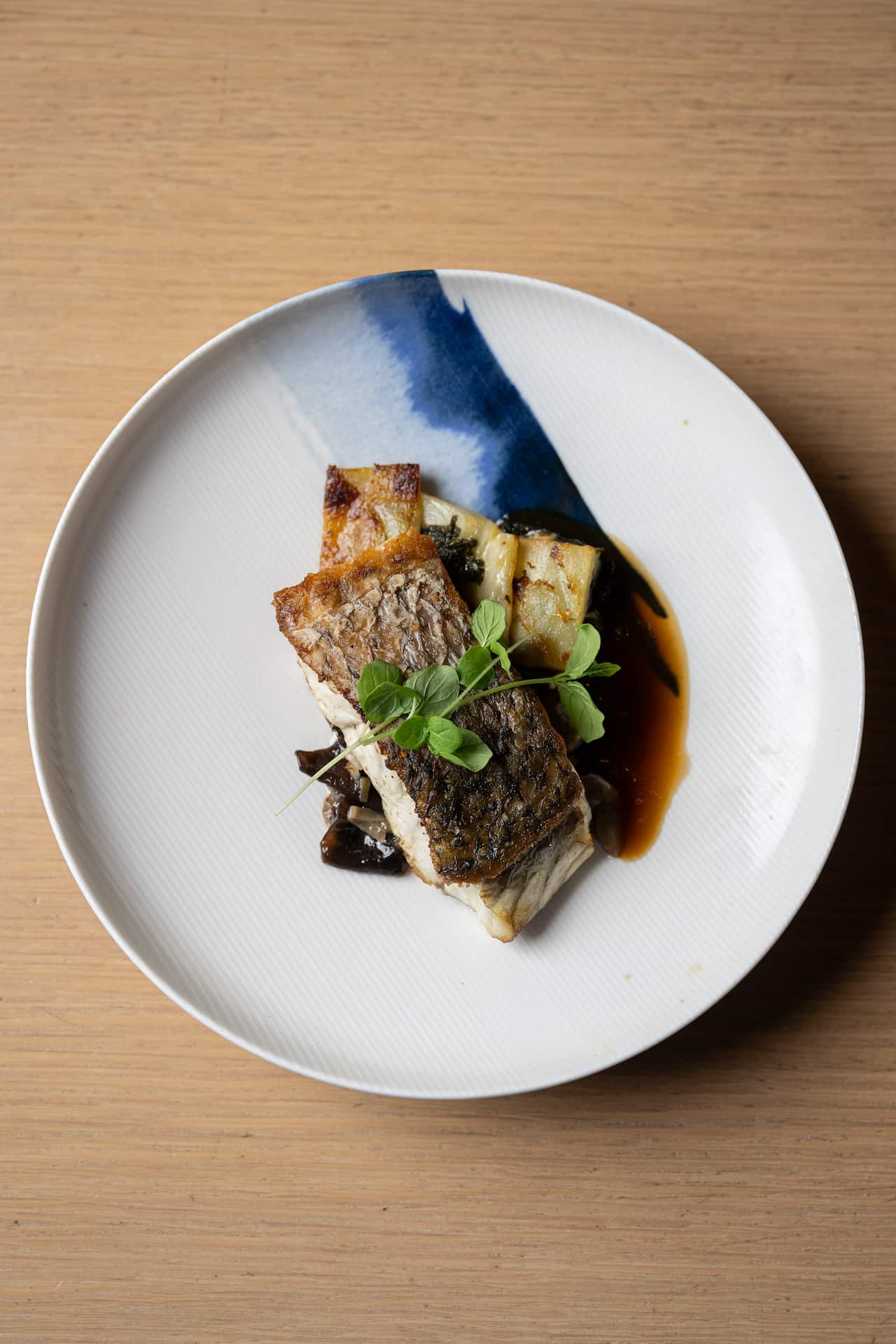 Crispy skin fish fillet at Sailmaker restaurant