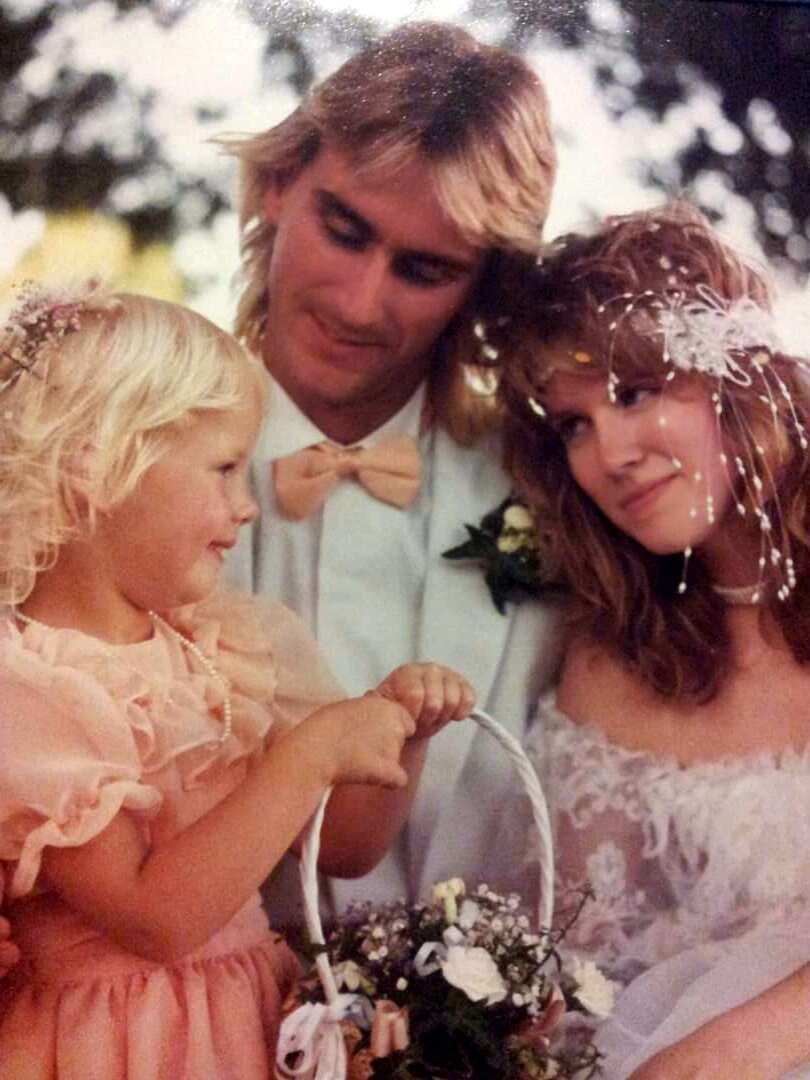 Sharon and Daryl on their wedding day