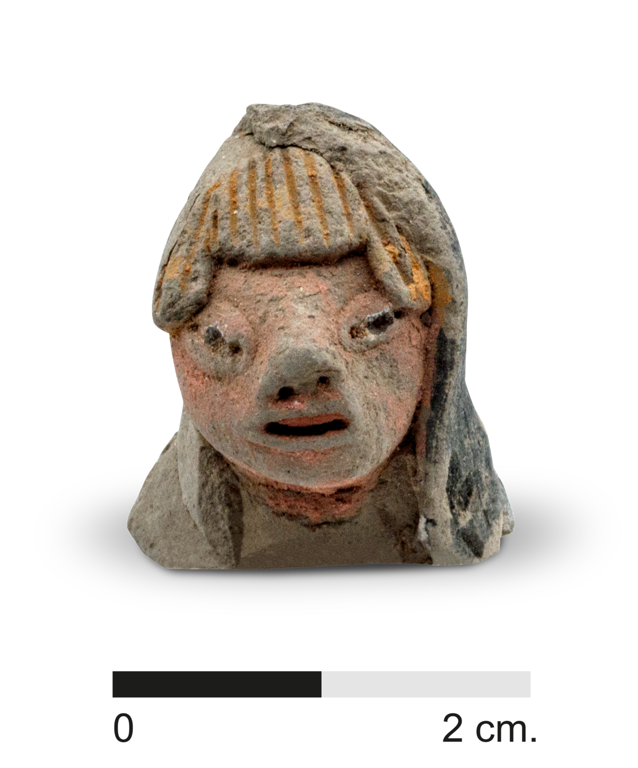 Peñico. Sculpture - Female head with elaborate hairstyle..png